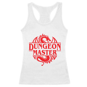 Funny Dungeon Master Racerback Tank Top RPG Gamer D20 Tabletop Red Dragon TS11 White Print Your Wear