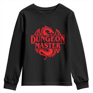 Funny Dungeon Master Youth Sweatshirt RPG Gamer D20 Tabletop Red Dragon TS11 Black Print Your Wear