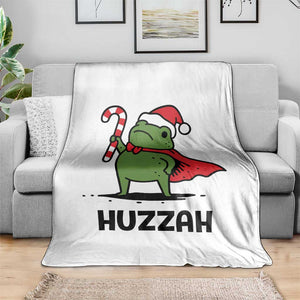 Funny Christmas Huzzah Frog Knight Meme Quote Throw Blanket TS11 Print Your Wear