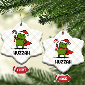 Funny Christmas Huzzah Frog Knight Meme Quote Ceramic Ornament TS11 Print Your Wear