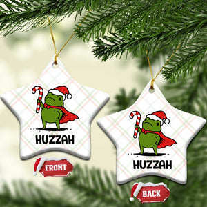 Funny Christmas Huzzah Frog Knight Meme Quote Ceramic Ornament TS11 Print Your Wear