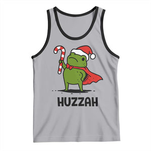 Funny Christmas Huzzah Frog Knight Meme Quote Tank Top TS11 Athletic Heather Black Print Your Wear