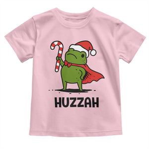 Funny Christmas Huzzah Frog Knight Meme Quote Toddler T Shirt TS11 Light Pink Print Your Wear