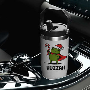 Funny Christmas Huzzah Frog Knight Meme Quote Flip Straw Tumbler TS11 Print Your Wear