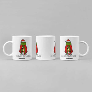 Funny Christmas Frog Knight Coffee Mug I Am Burnt Out M Lord Medieval Meme TS11 Print Your Wear