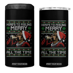 Here To Feeling Merry All The Time Christmas 4 in 1 Can Cooler Tumbler Funny Xmas Comedy Movie TS11 One Size: 16 oz Black Print Your Wear