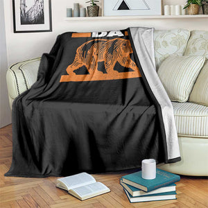 Bear Lover Throw Blanket Funny Wildlife Orange Bear Walking TS11 Print Your Wear