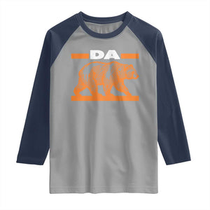 Bear Lover Raglan Shirt Funny Wildlife Orange Bear Walking TS11 Sport Gray Navy Print Your Wear