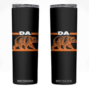 Bear Lover Skinny Tumbler Funny Wildlife Orange Bear Walking TS11 Black Print Your Wear