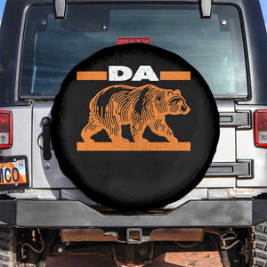 Bear Lover Spare Tire Cover Funny Wildlife Orange Bear Walking TS11 No hole Black Print Your Wear
