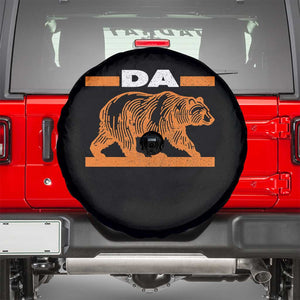 Bear Lover Spare Tire Cover Funny Wildlife Orange Bear Walking TS11 Black Print Your Wear