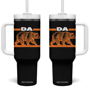 Bear Lover Tumbler With Handle Funny Wildlife Orange Bear Walking TS11 One Size: 40 oz Black Print Your Wear