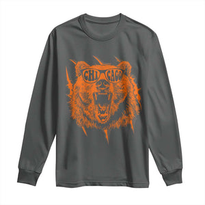 Wildlife Grizzly Bear Chicago Lover Long Sleeve Shirt TS11 Dark Heather Print Your Wear