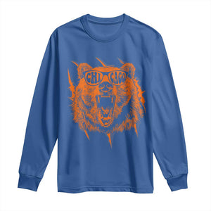 Wildlife Grizzly Bear Chicago Lover Long Sleeve Shirt TS11 Royal Blue Print Your Wear