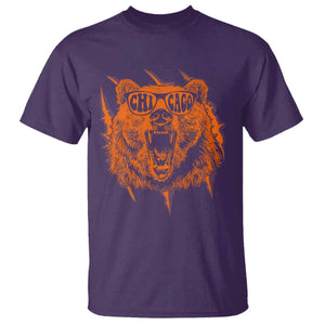 Wildlife Grizzly Bear Chicago Lover T Shirt TS11 Purple Print Your Wear