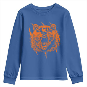 Wildlife Grizzly Bear Chicago Lover Youth Sweatshirt TS11 Royal Blue Print Your Wear
