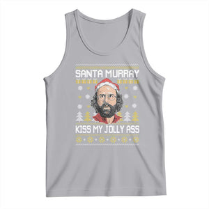 Funny Stranger Murray Christmas Tank Top Santa Murray Kiss My Jolly Ass TS11 Athletic Heather Print Your Wear