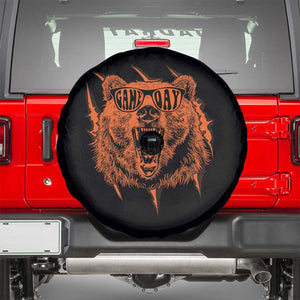 Funny Grizzly Bear Sport Fan Game Day Spare Tire Cover TS11 Black Print Your Wear