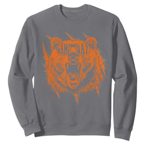 Funny Grizzly Bear Sport Fan Game Day Sweatshirt TS11 Charcoal Print Your Wear