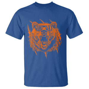 Funny Grizzly Bear Sport Fan Game Day T Shirt TS11 Royal Blue Print Your Wear