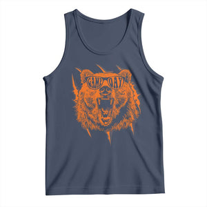 Funny Grizzly Bear Sport Fan Game Day Tank Top TS11 Navy Print Your Wear