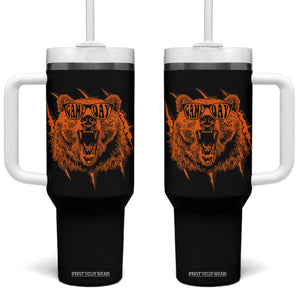 Funny Grizzly Bear Sport Fan Game Day Tumbler With Handle TS11 One Size: 40 oz Black Print Your Wear