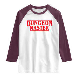 Funny Dungeon Master Raglan Shirt RPG Gamer D20 Tabletop Gaming TS11 White Maroon Print Your Wear