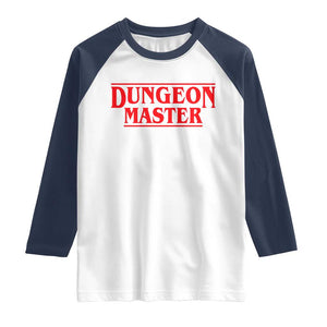 Funny Dungeon Master Raglan Shirt RPG Gamer D20 Tabletop Gaming TS11 White Navy Print Your Wear