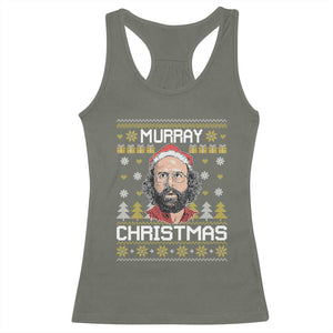 Funny Murray Christmas Racerback Tank Top Stranger Xmas Things Holiday Movie TS11 Military Green Print Your Wear