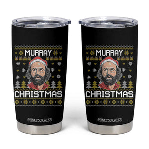 Funny Murray Christmas Tumbler Cup Stranger Xmas Things Holiday Movie TS11 Black Print Your Wear