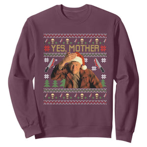Ed Gein Christmas Sweatshirt Funny Yes Mother Xmas Serial Killer TS11 Maroon Print Your Wear
