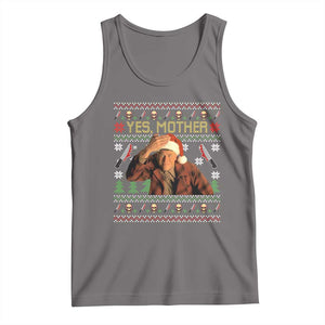 Ed Gein Christmas Tank Top Funny Yes Mother Xmas Serial Killer TS11 Deep Heather Print Your Wear