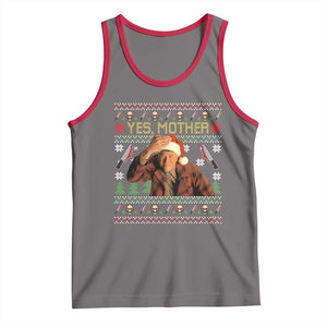 Ed Gein Christmas Tank Top Funny Yes Mother Xmas Serial Killer TS11 Deep Heather Red Print Your Wear