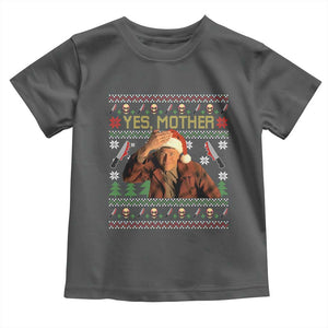 Ed Gein Christmas Toddler T Shirt Funny Yes Mother Xmas Serial Killer TS11 Dark Heather Print Your Wear