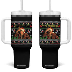 Ed Gein Christmas Tumbler With Handle Funny Yes Mother Xmas Serial Killer TS11 One Size: 40 oz Black Print Your Wear