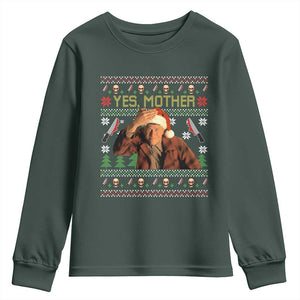 Ed Gein Christmas Youth Sweatshirt Funny Yes Mother Xmas Serial Killer TS11 Dark Forest Green Print Your Wear