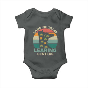 Funny Land Of 10000 Learing Center Baby Onesie Anti Scam Awareness TS11 Dark Heather Print Your Wear