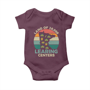 Funny Land Of 10000 Learing Center Baby Onesie Anti Scam Awareness TS11 Maroon Print Your Wear