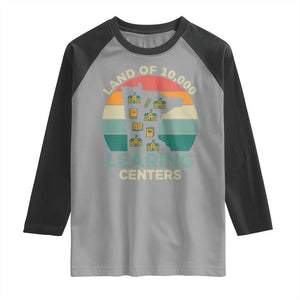 Funny Land Of 10000 Learing Center Raglan Shirt Anti Scam Awareness TS11 Sport Gray Black Print Your Wear