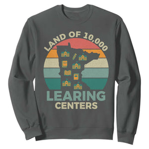 Funny Land Of 10000 Learing Center Sweatshirt Anti Scam Awareness TS11 Dark Heather Print Your Wear