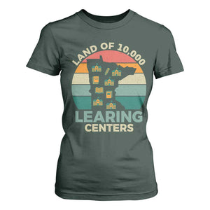 Funny Land Of 10000 Learing Center T Shirt For Women Anti Scam Awareness TS11 Dark Forest Green Print Your Wear