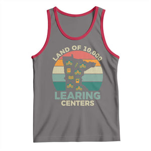 Funny Land Of 10000 Learing Center Tank Top Anti Scam Awareness TS11 Deep Heather Red Print Your Wear