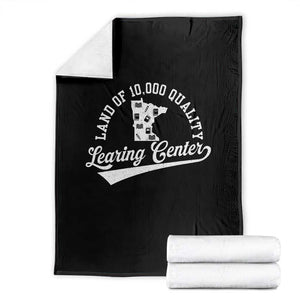 Funny Land Of 10000 Learing Center 2025 Throw Blanket Anti Scam Awareness School Quote TS11 Black Print Your Wear