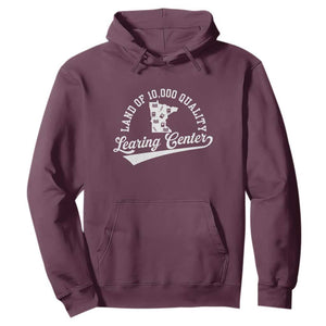 Funny Land Of 10000 Learing Center 2025 Hoodie Anti Scam Awareness School Quote TS11 Maroon Print Your Wear