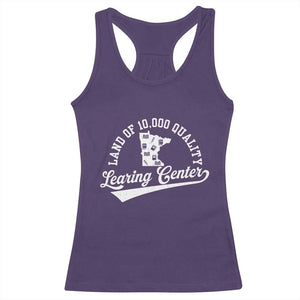 Funny Land Of 10000 Learing Center 2025 Racerback Tank Top Anti Scam Awareness School Quote TS11 Purple Print Your Wear