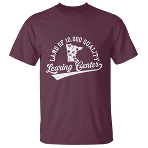 Funny Land Of 10000 Learing Center 2025 T Shirt Anti Scam Awareness School Quote TS11 Maroon Print Your Wear