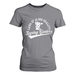 Funny Land Of 10000 Learing Center 2025 T Shirt For Women Anti Scam Awareness School Quote TS11 Charcoal Print Your Wear