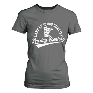 Funny Land Of 10000 Learing Center 2025 T Shirt For Women Anti Scam Awareness School Quote TS11 Dark Heather Print Your Wear
