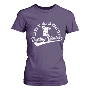 Funny Land Of 10000 Learing Center 2025 T Shirt For Women Anti Scam Awareness School Quote TS11 Purple Print Your Wear