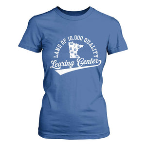 Funny Land Of 10000 Learing Center 2025 T Shirt For Women Anti Scam Awareness School Quote TS11 Royal Blue Print Your Wear